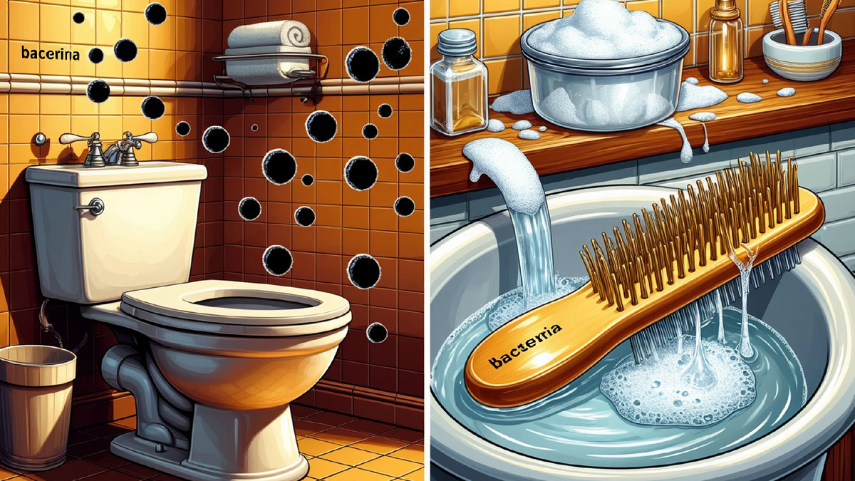 Слева — миллион бактерий, готовых поселиться на вашей коже. Справа — чистота, которая занимает минуту. Расчёска ближе к лицу, чем кажется. Но и мыть её проще, чем унитаз.