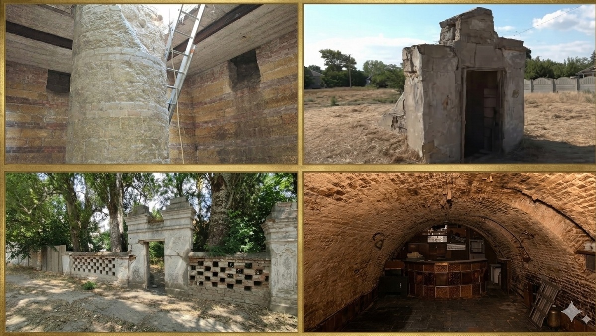 На территории села Хорлы обнаружены уникальные и загадочные подземные сооружения. Коллаж на основе фото из открытых источников