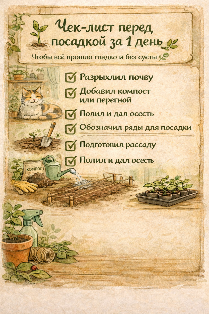 Если земля уже готова, не спешим с рассадой. 