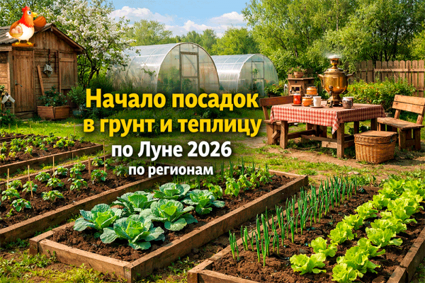 Начало посадок в грунт и теплицу по Луне 2026 по регионам – когда реально стартовать без дачной трагедии, геройства и похорон рассады 🌱🌙😄