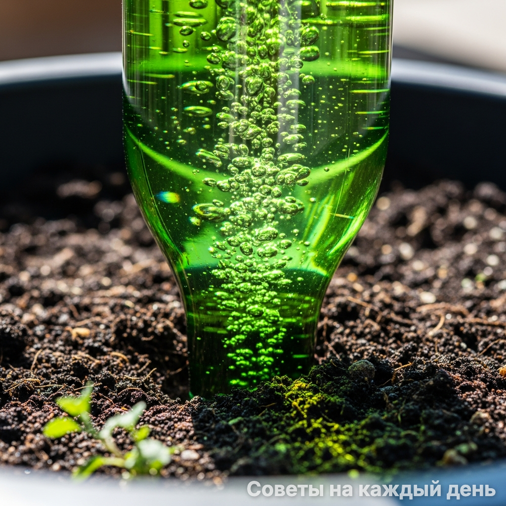 Метод инвертированной бутылки - бесплатная система капельного полива для вашего сада.