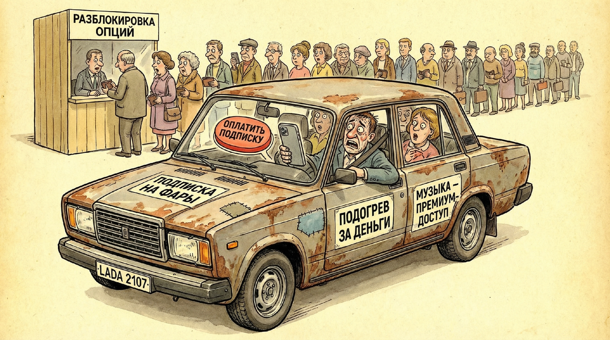 Последние новости из мира российского автопрома звучат уже как анекдот: АвтоВАЗ обсуждает возможность дать владельцам LADA только то, за что они будут платить по подписке. Не понравился такой режим езды? Ладно, заплати и получи другую передачу!

Ладоманы всей страны затаили дыхание (и достали кошельки — мало ли чего теперь нужно оплатить!), потому что отечественный завод, кажется, решил всерьёз модернизировать понятие “твоя машина — твои деньги”.
