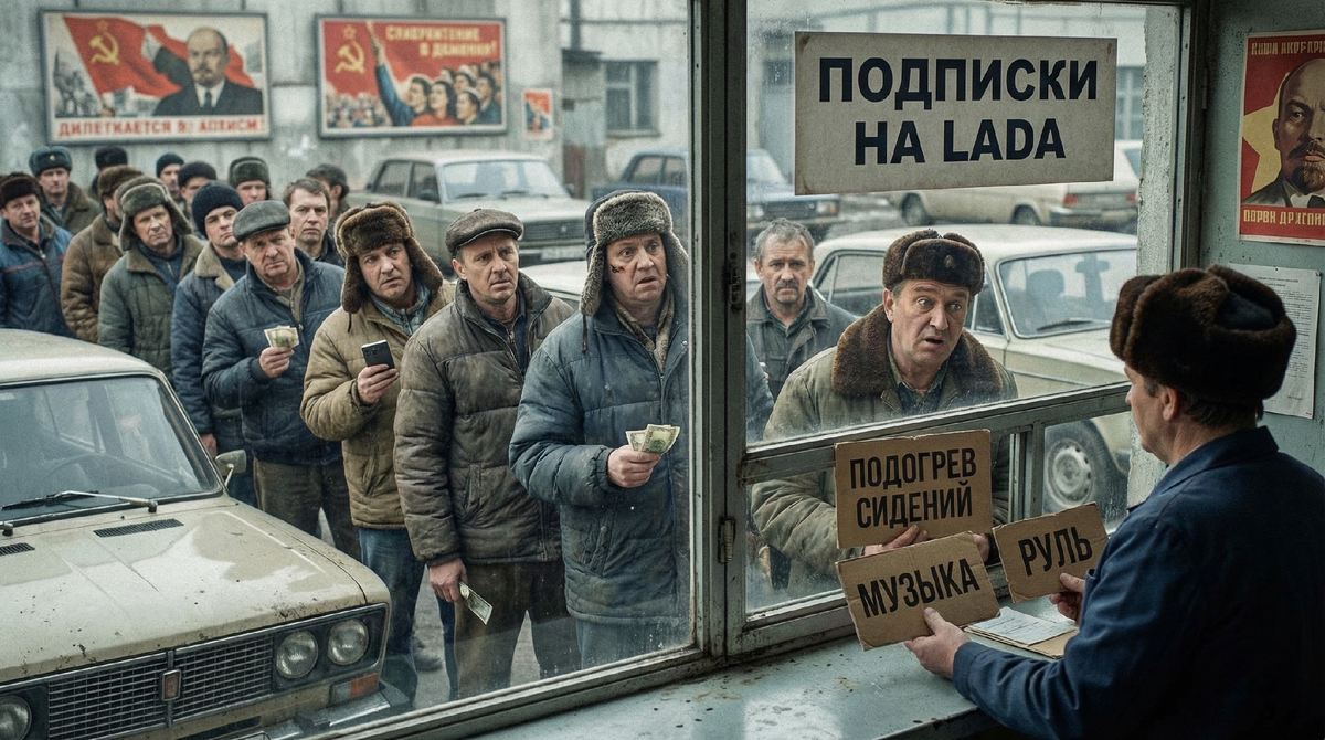 Может, в базе ещё разрешат держаться за руль бесплатно? Но если хочешь его повертеть — оформи “рулевую подписку”. А если попадёшь в яму — прими «антишок-пакет» за приятный ежемесячный платёж!