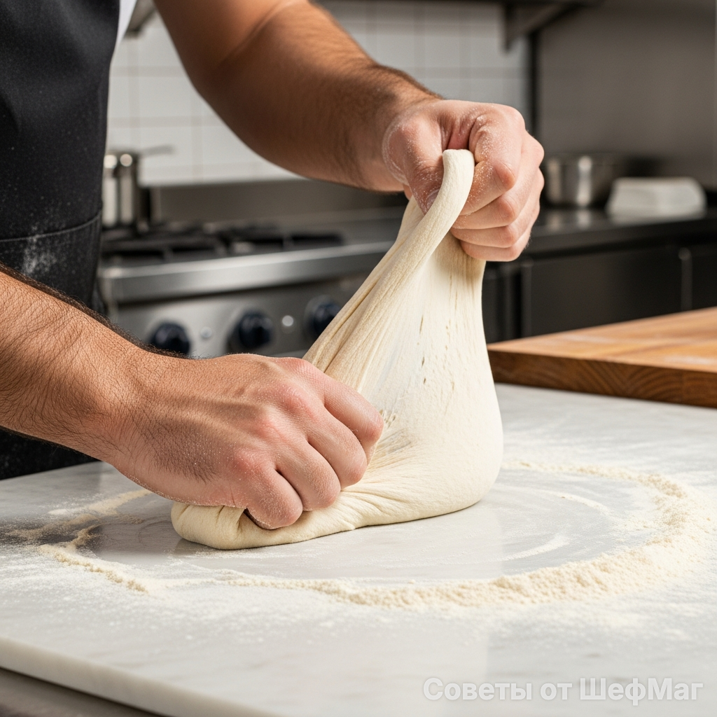 Замес - это медитация. Тесто должно стать эластичным, как живой организм.