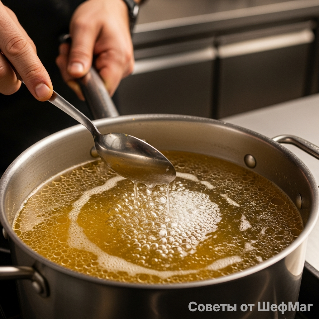 Прозрачный бульон - признак высокого мастерства хозяйки.