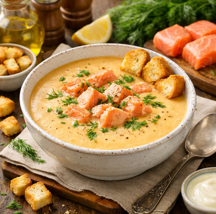 Крем-суп из лосося рецепты от Дарики