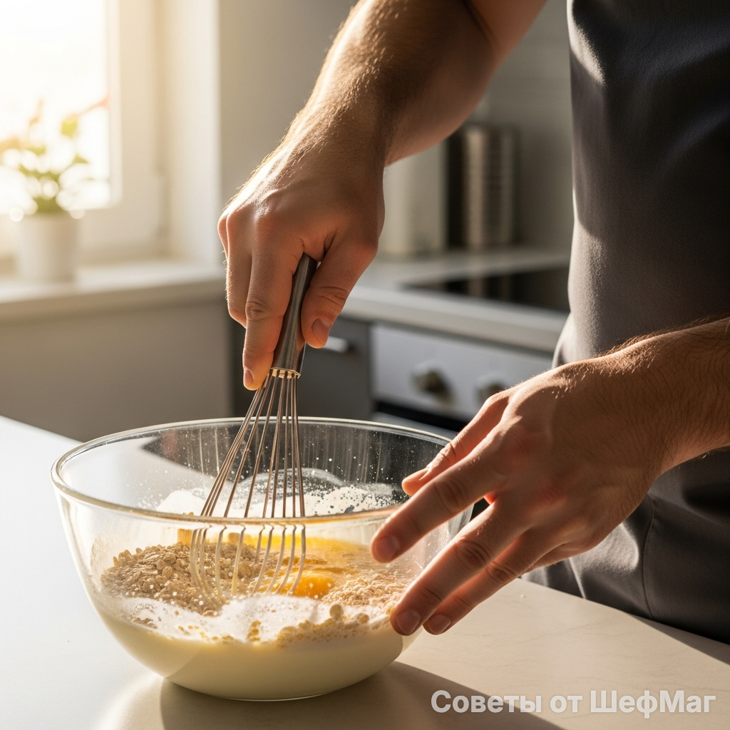 Правильная консистенция должна быть густой, но текучей.