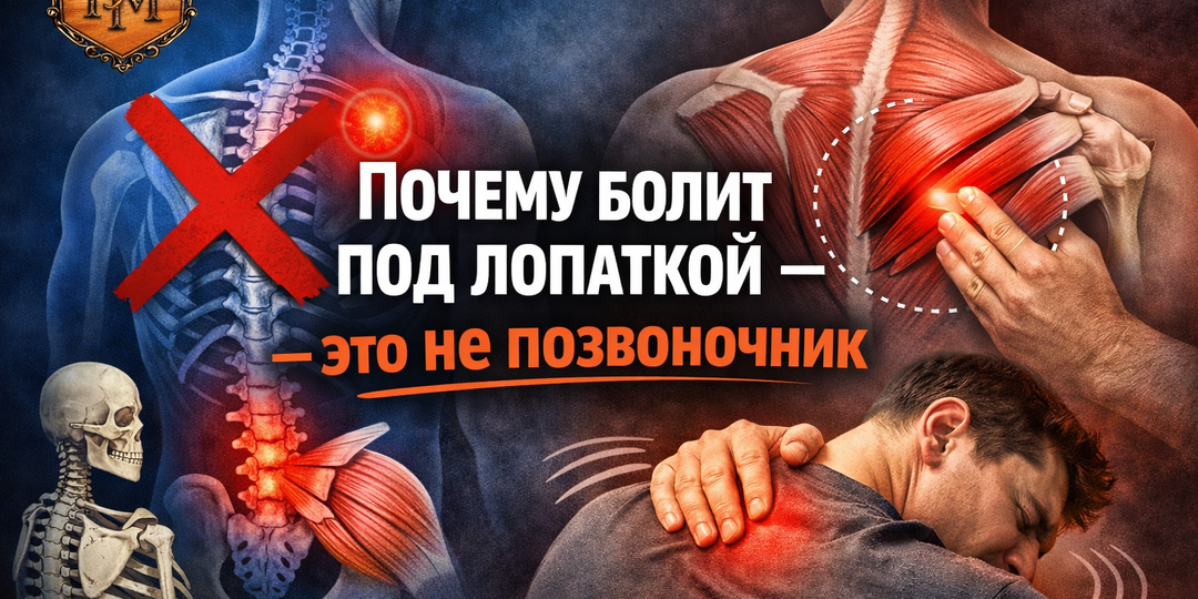 Почему боль под лопаткой — это чаще всего не позвоночник