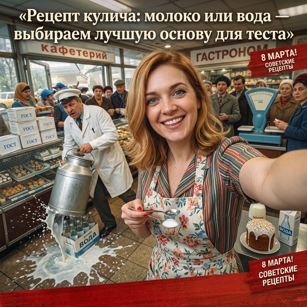    Сравнение молока и воды в качестве основы для теста пасхального кулича. admin