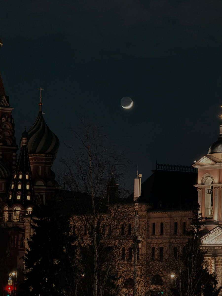 Таинственная лунная ночь завершает день  весеннего равноденствия 