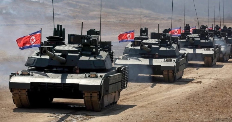 «Корейская Армата» выходит на охоту: Ким Чен Ын показал новый танк Chonma-20 с системой активной защиты, уничтожающей дроны и ракеты. Фото: ЦТАК