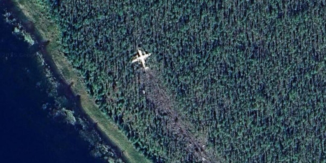 Неизвестный самолёт в тайге