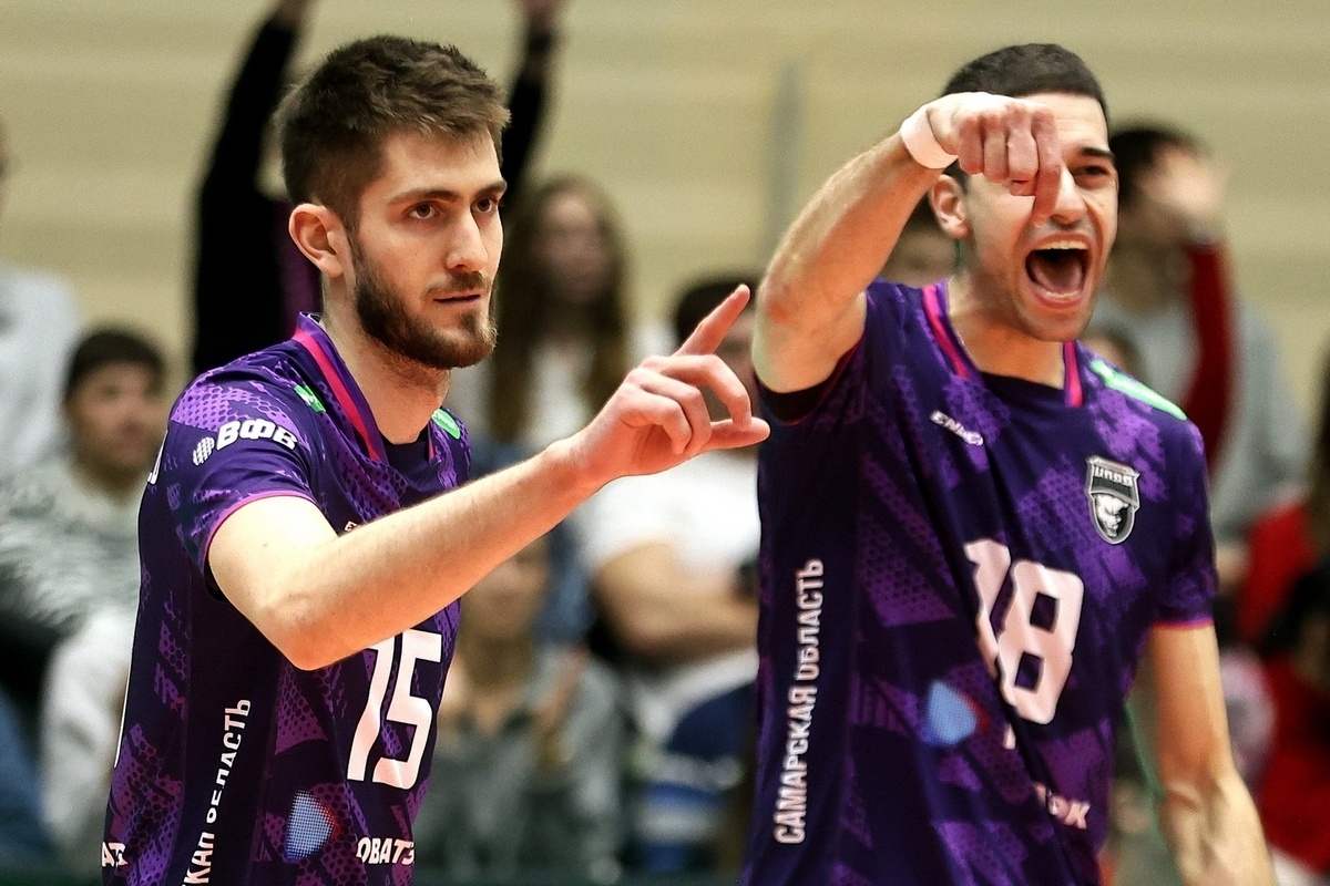    Олег Терентьев и Павле Перич / фото: Максим Калинин, nova-volley.ru