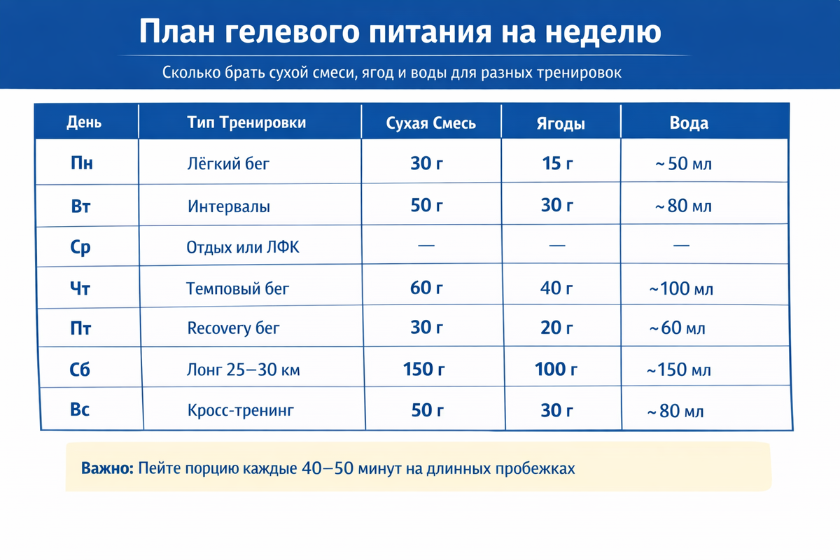 Мой план на неделю (для примера)