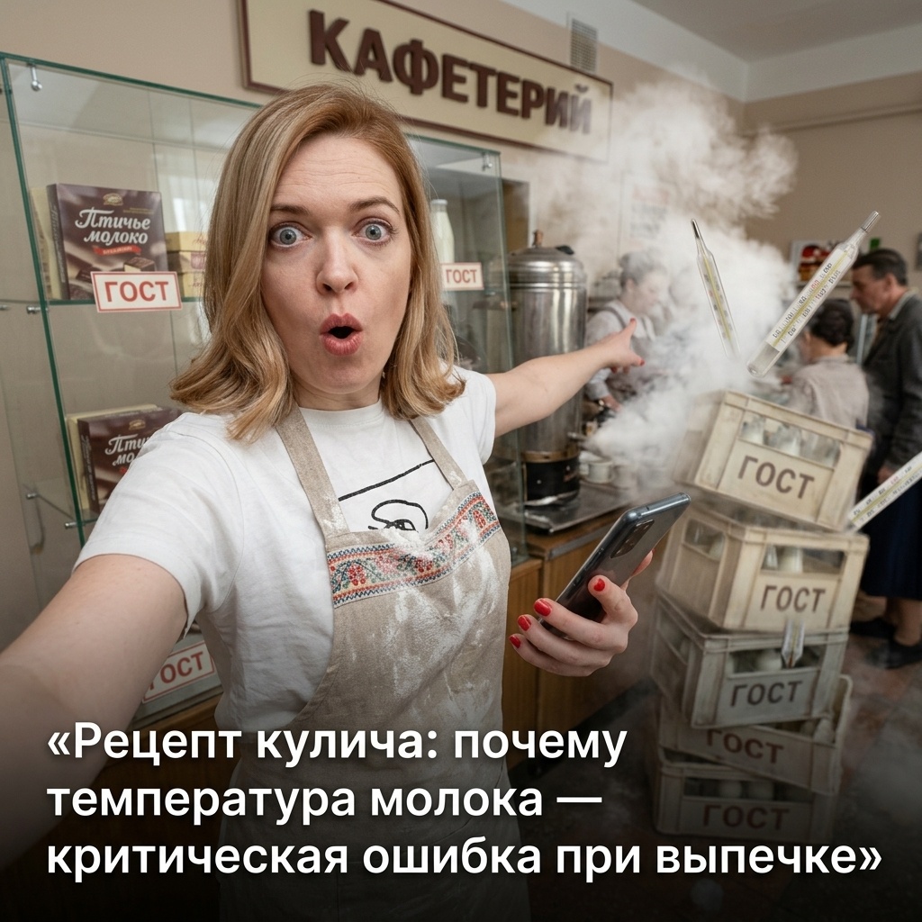    Соблюдение температурного режима молока — главный секрет пышного теста для кулича. admin