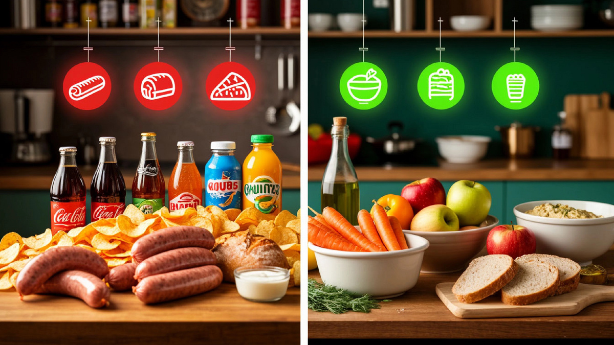 Весы вашего здоровья: одна чаша полна соблазнов, которые стоят слишком дорого. Другая — простая и честная еда, которая возвращает энергию и силы. Выбор за вами.