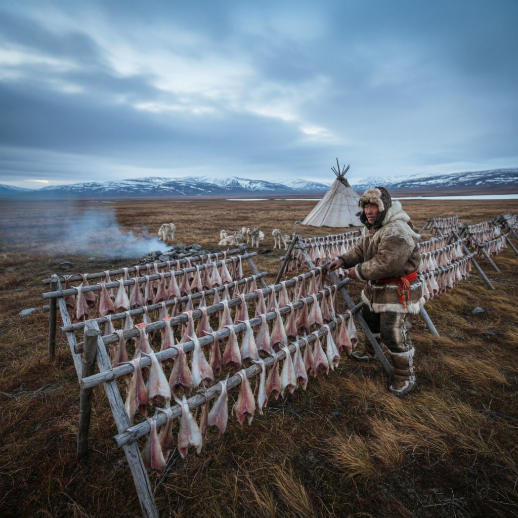 Заготовка юколы.