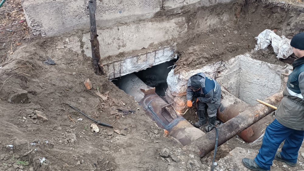    Устранение аварии на теплопроводе