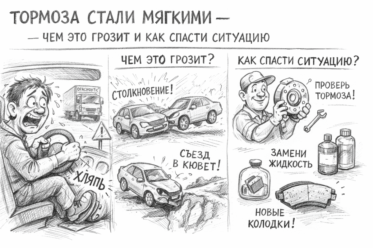 Рисунок. Тормоза могут подвести