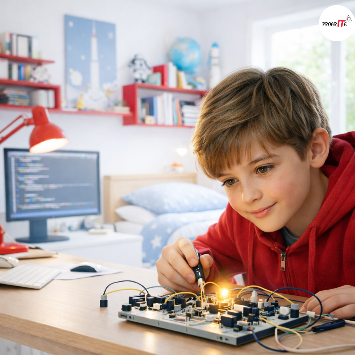 Если 20-30 лет назад дети развивали умственные способности с помощью теории, то сейчас им больше «заходит» практика. 

И наши направления «Электроника» и «Программирование» — это те самые, современные, тренажеры для интеллекта.

✨ Электроника учит видеть причинно-следственные связи. Когда ребенок собирает схему и лампа не загорается, он не бросает дело, а учится «отлаживать» реальность. Он ищет ошибку в цепи, понимает физику процесса и учится доводить дело до результата.

✨ Программирование — это чистая логика. Создать игру — значит разложить сложную задачу на простые шаги. Этот навык «алгоритмического мышления» помогает не только в IT, но и в математике, и в жизни.

💎Наша ценность — дети, которые из потребителей вырастают в создателей. 
Мы учим их понимать «почему», а не просто нажимать на кнопки🚀

Готовы помочь в этом и вашему ребенку👌🏻

Напишите нам, и мы расскажем подробности о наших направлениях!

Подробности и запись по ссылке:
https://t.me/+79932550500
Через MAX https://max.ru/u/f9LHodD0cOLnY5VFcmhZZg4KN2o85aXC7988C7FUvCYsX1OR9-QD7Igu6yw
Или по телефону: +7 993 25-50-500

Развитие детей Истра
🛑 Центр «Програйт»
📍Спортивная д.1, Истра

Инстаграм https://www.instagram.com/progrite_istra
Наш сайт http://progrite.ru
Телеграм канал https://t.me/progrite_istra
Группа в ВК https://vk.com/progrite
ДЗЕН https://dzen.ru/progrite

#Горизонтэтотожецель
#ИстраДляДетей
#ЛагерьДляДетейИстра #ЦентрДетиИстра #ЗанятияДляДетейИстра #ИстраСекцииДляДетей #КружкиДляДетейИстра #АнглийскийДляДетей 
#РобототехникаДляДетейИстра
#ПрограммированиеДляДетейИстра
#ЭлектроникаДляДетейИстра
#ЦентрразвитияПрограйт
#ШколапрограммированияПрограйт
#РазвивающийцентрПрограйт
#ITклубПрограйт