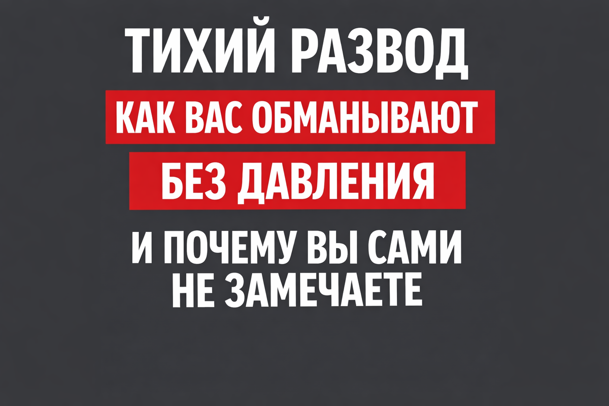 Сегодня вас разводят не страхом