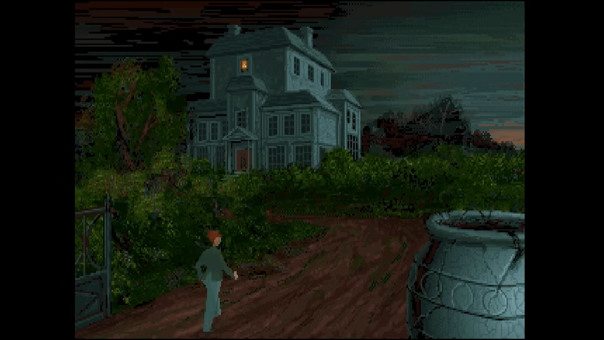 кадры из игры Alone in the Dark 1992 года