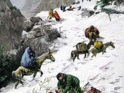 Горный перевал Сьерра-Невада — именно здесь группа оказалась в ловушке.