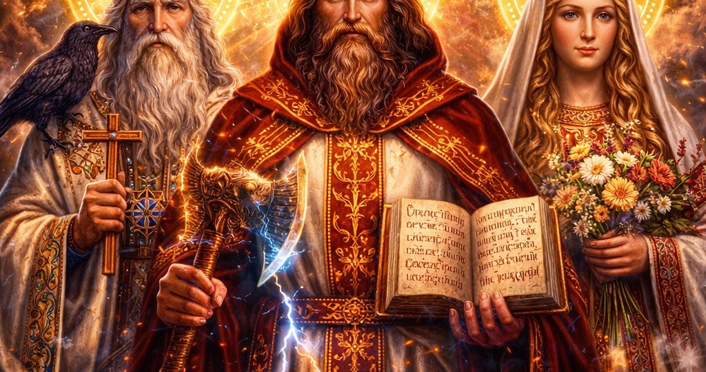 Славянские боги в ризах святых