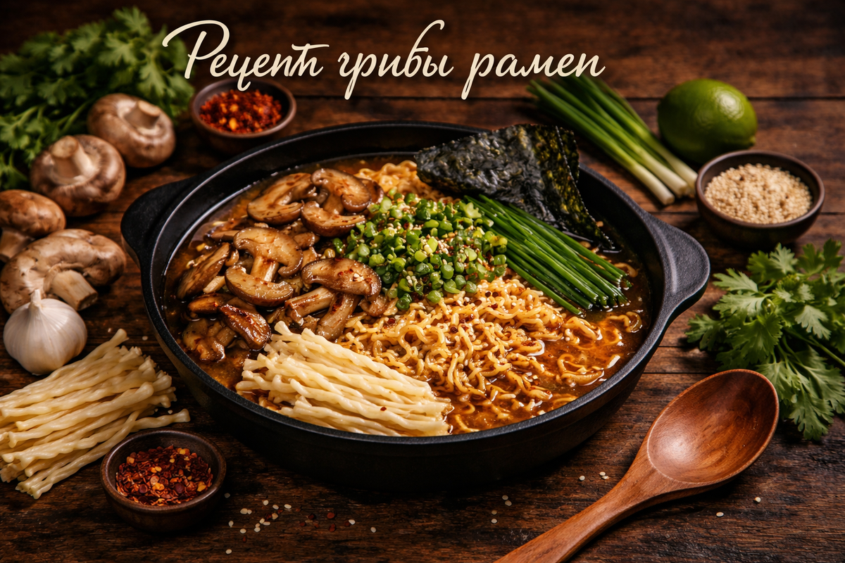 Рамен с грибами