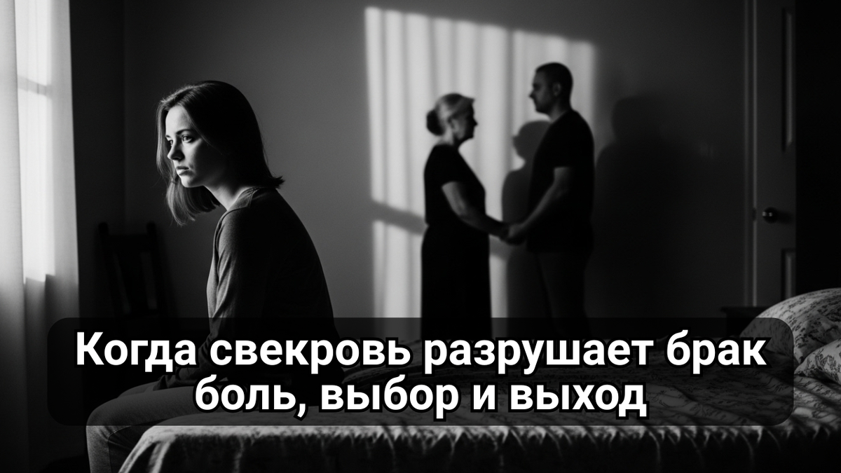 свекровь разрушает брак, конфликт, семья, напряжение, дистанция, чёрно-белое фото