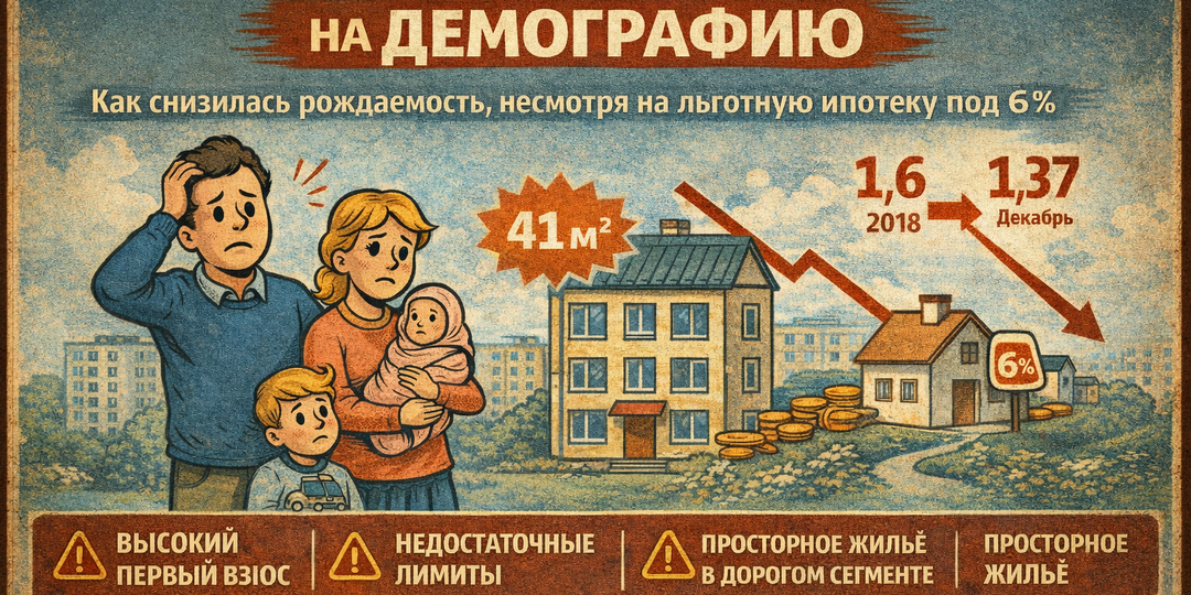 Почему семейная ипотека не работает на демографию