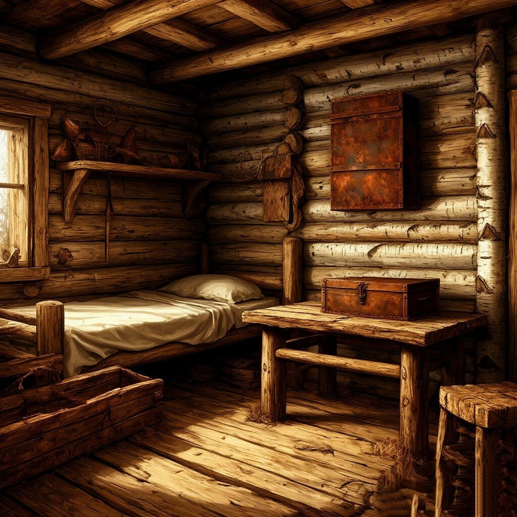 Избушка охотников, ни чего лишнего