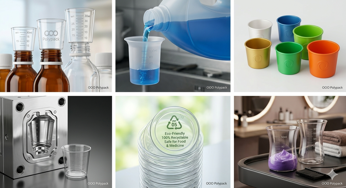 Профессиональное производство пластиковых мерных стаканчиков от ООО «Полипак»