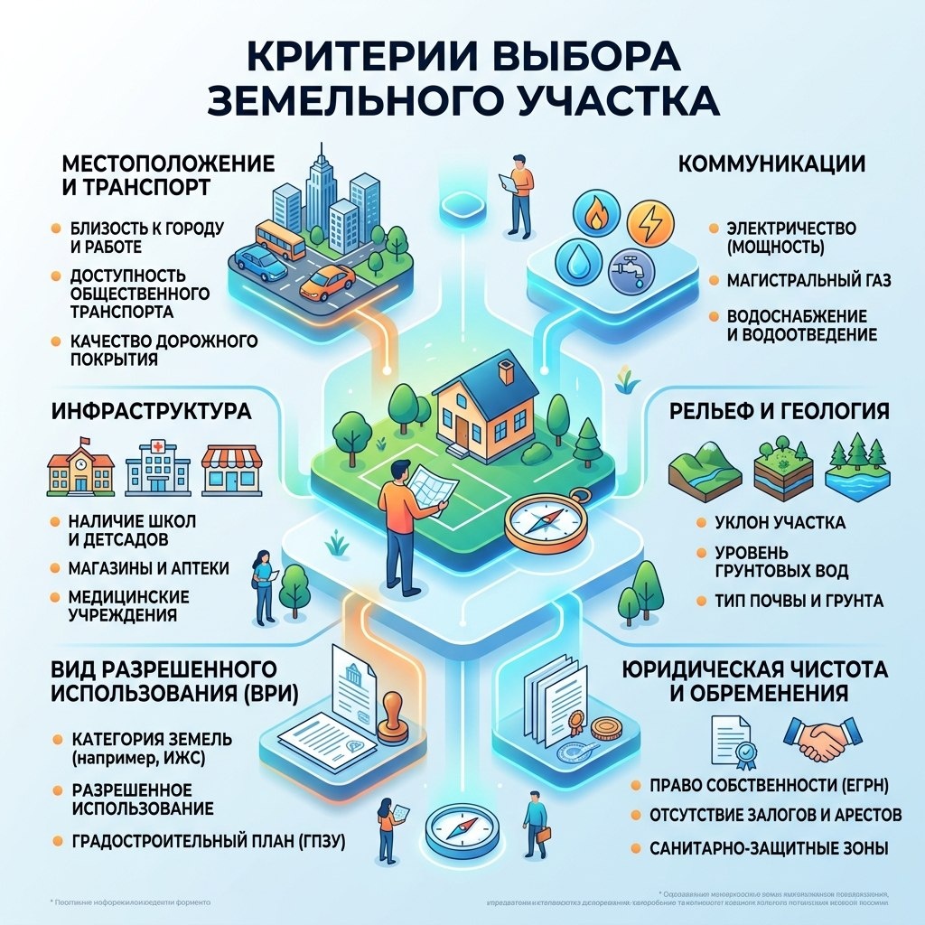 критерии отбора земельного участка