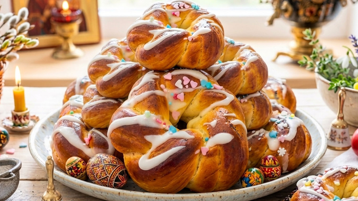 Булочки на Пасху праздничные