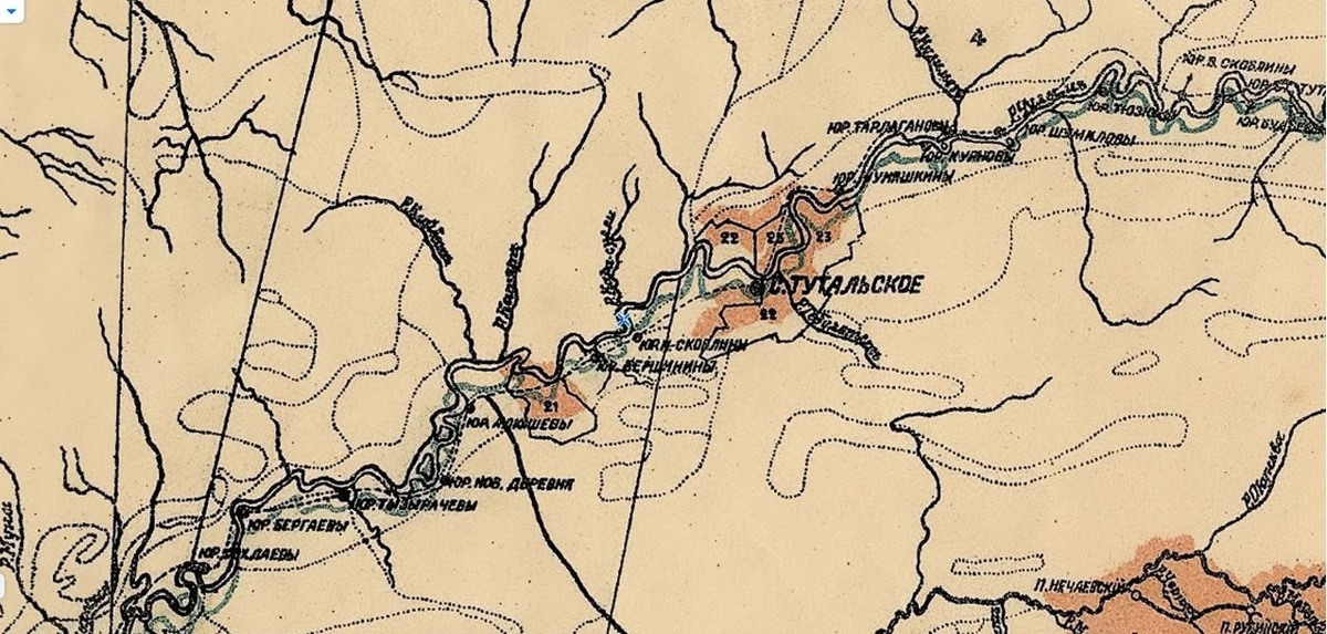 Карта Томской губернии 1911 года переселенческой районной организации