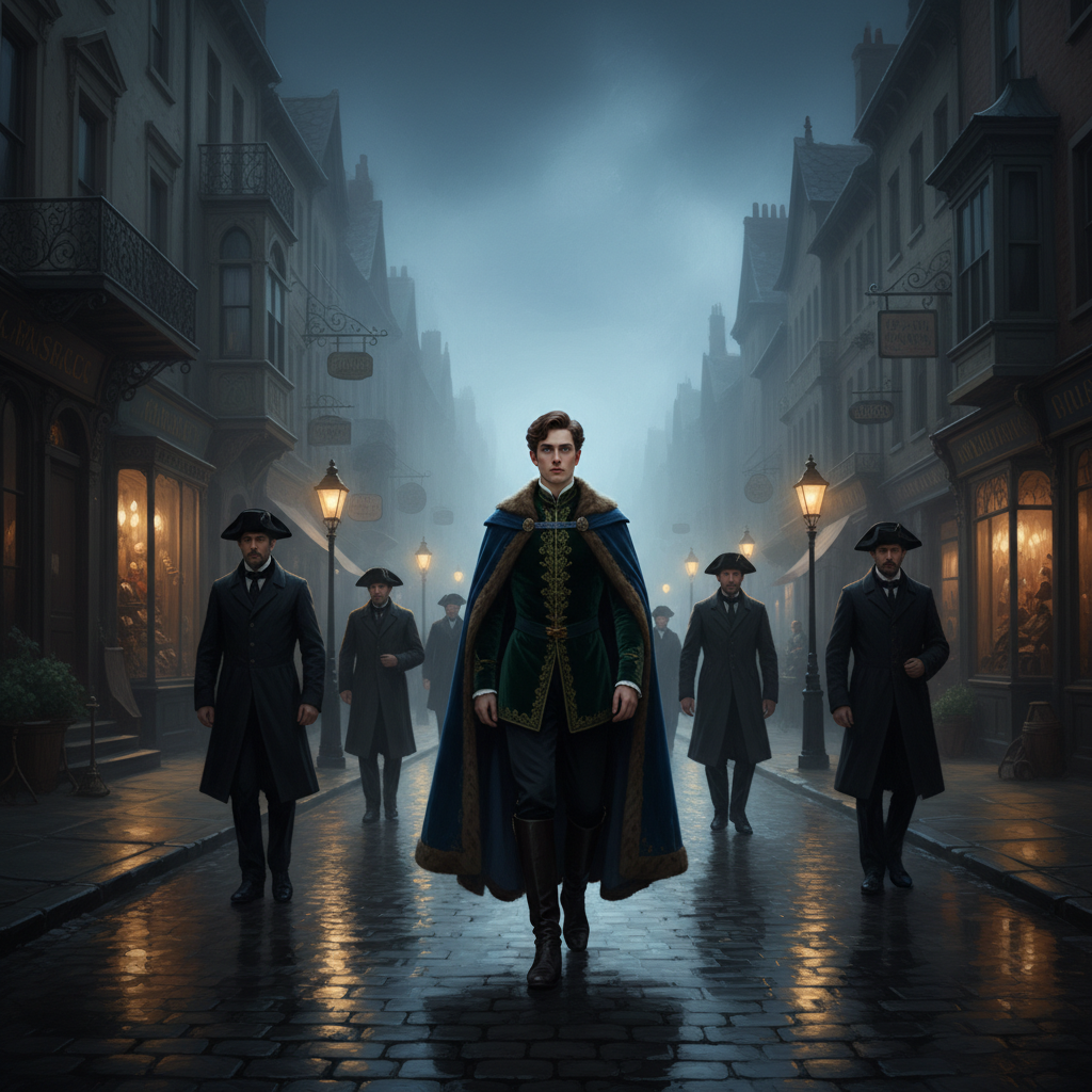 Прогулка сына короля по ночному городу.