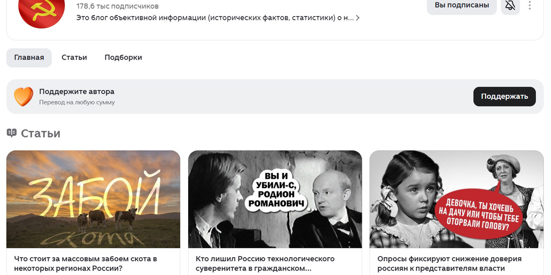 Разъяснение по второму каналу "Советский патриот"