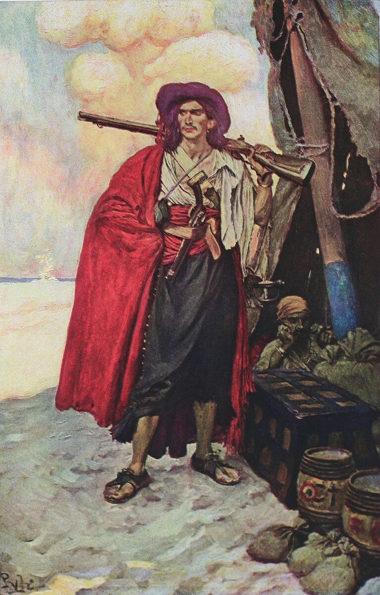 Буканьер (капер) эпохи Золотого Века пиратства.