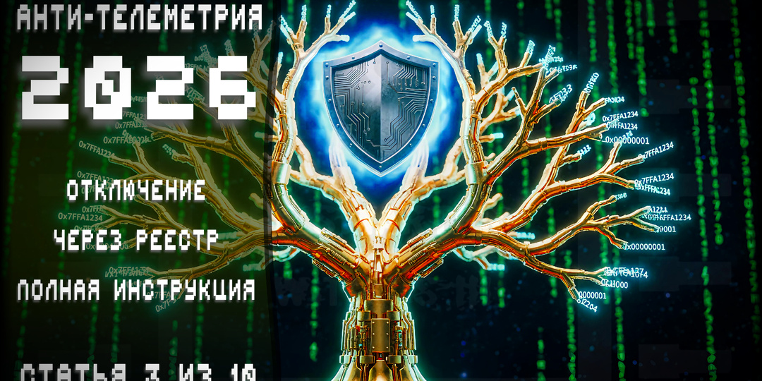 🛡️ Полное отключение телеметрии Windows через реестр: исчерпывающее руководство 2026 (АНТИ-ТЕЛЕМЕТРИЯ #3)
