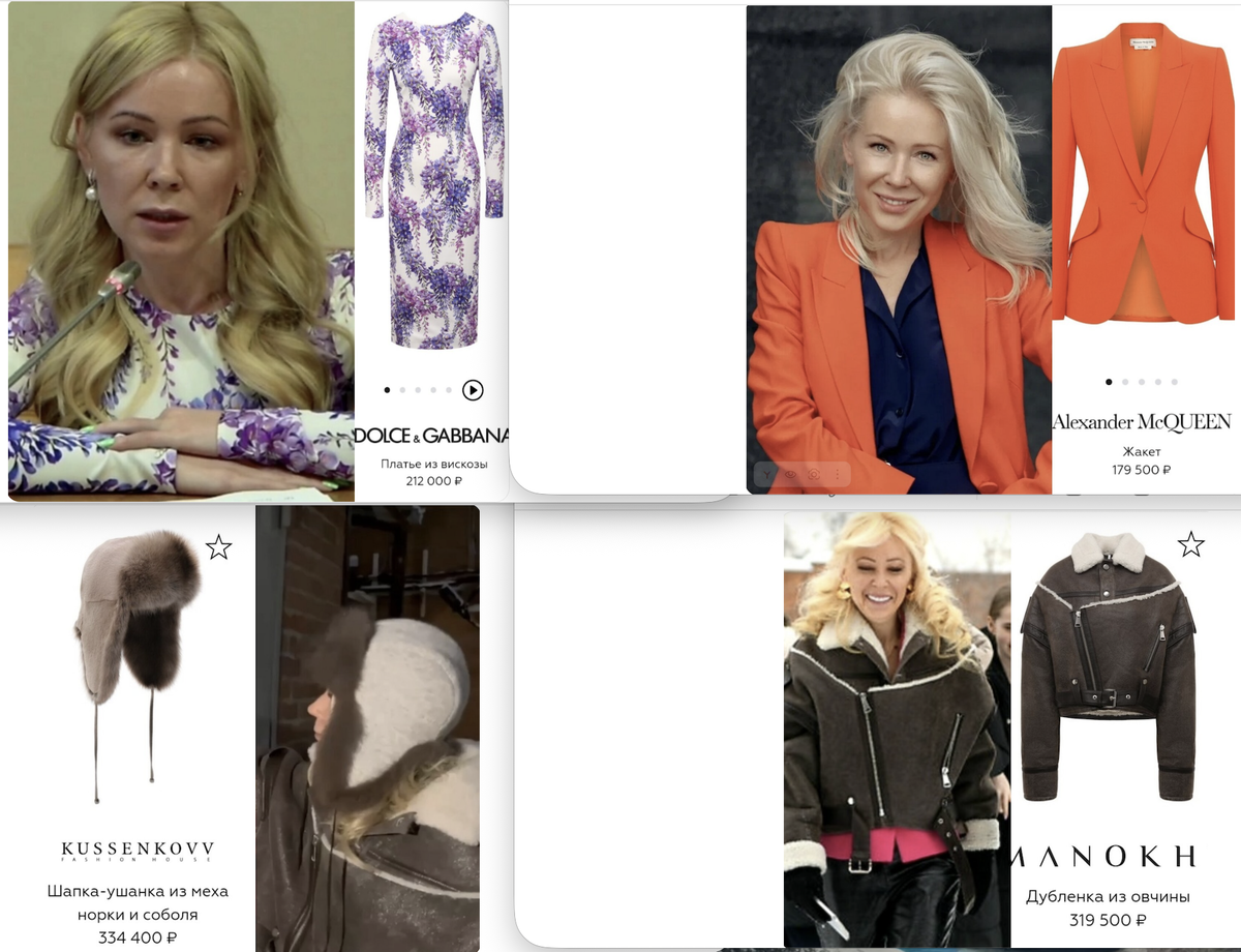 коллаж автора про одежду кати