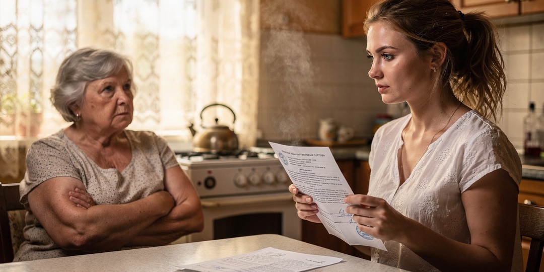 — Свекровь, вы переписали квартиру до свадьбы, а мне шесть лет молчали, — невестка положила бумагу на стол и начала собирать чемодан