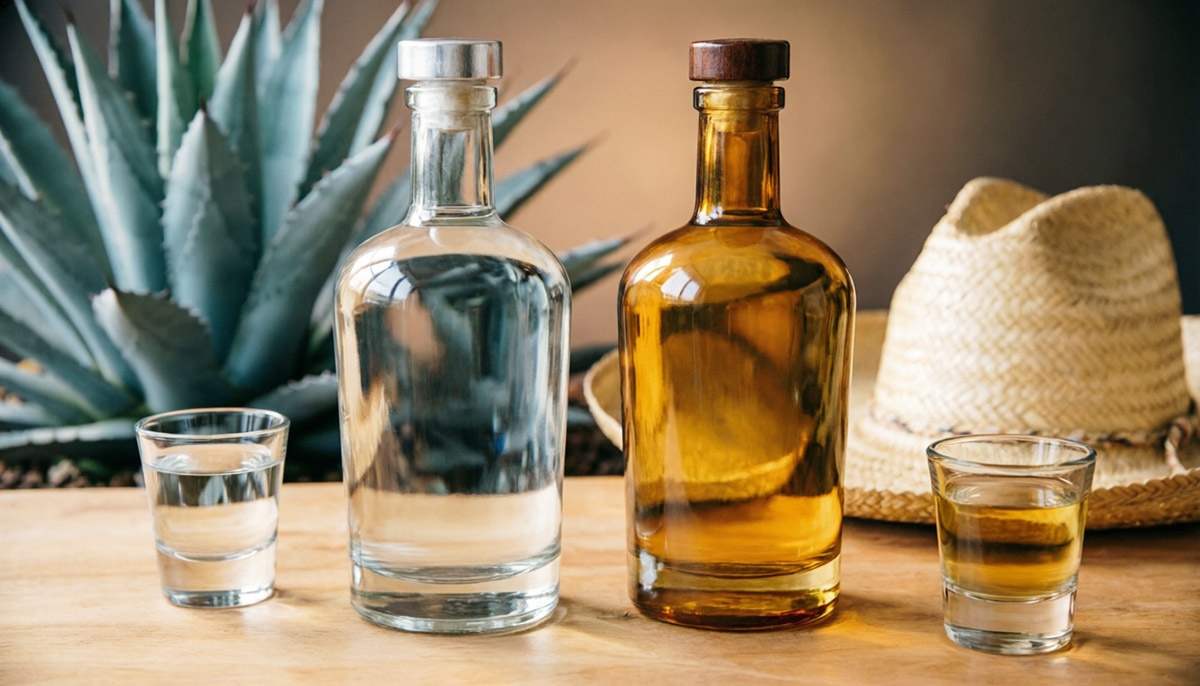 Золотая и серебряная текила