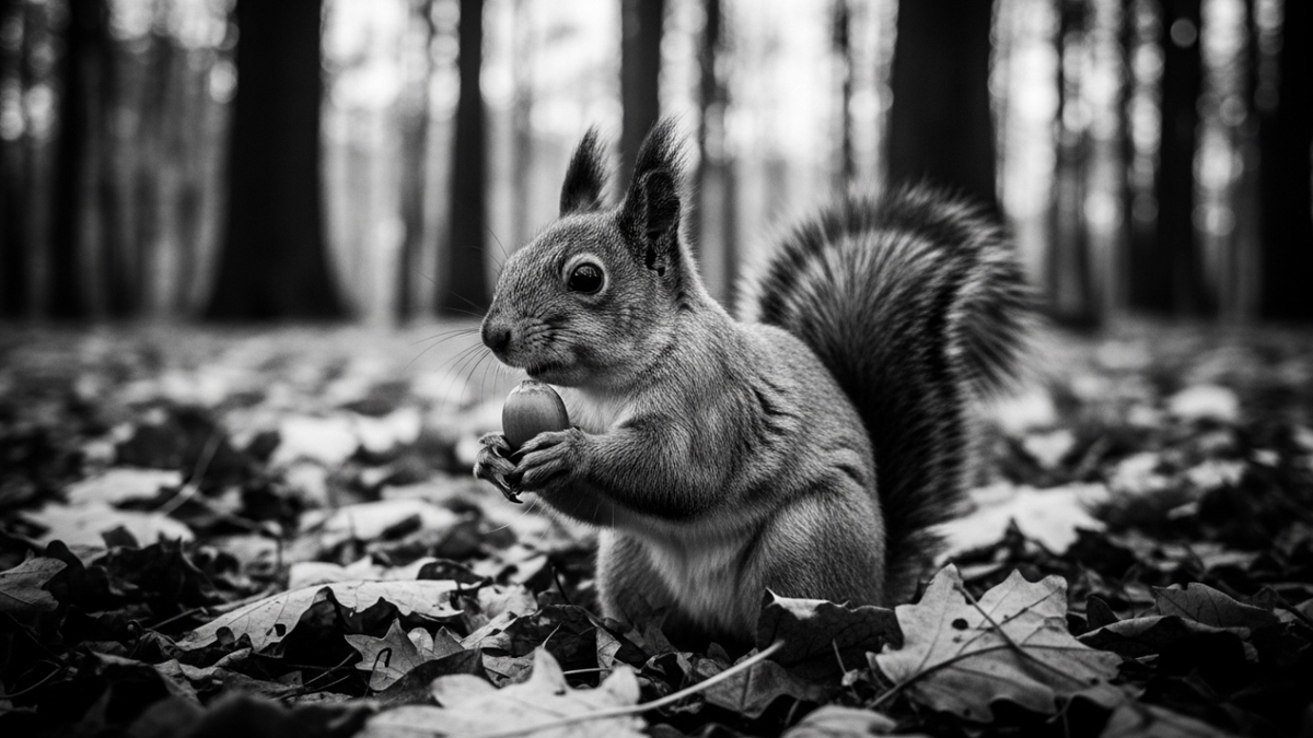 белка, орехи, осень, память, запасы, природа, тайник