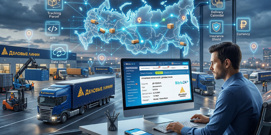 Интеграция Деловых Линий с Битрикс24: готовый шаблон для смарт-процессов (отслеживание грузов без рутины)