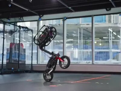    Робот-велосипед демонстрирует необычайную мобильность