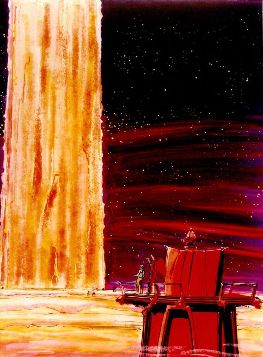 Нил Адамс. Концепт к первой попытке экранизации романа Артура Кларка "Конец детства". Изображение взято из открытых источников