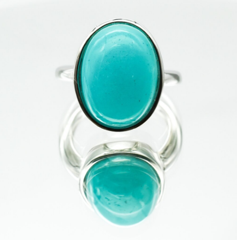 Кольцо с камнем Аквамарин