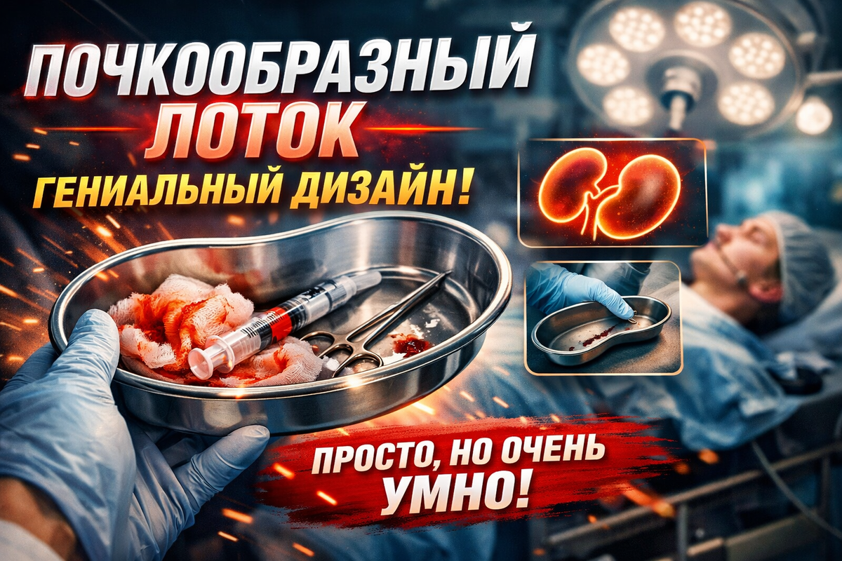 Хирургический почкообразный лоток простой инструмент с продуманной логикой дизайна