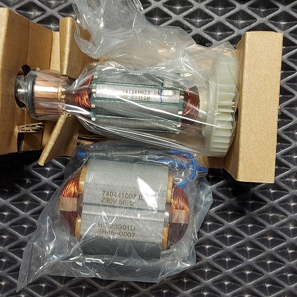 Мотор в сборе (Статор + Ротор) 4931454466 для ремонта перфораторов Milwaukee PFH26T / PH26T / PH26TX и AEG KH24IE / KH24IXE